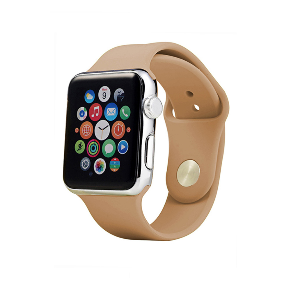 New Apple Watch Silicone Band Walnut Beige